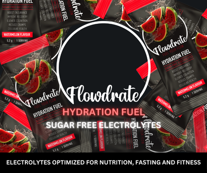 FLOWDRATE 24's Hydration Fuel -Watermelon Flavoured Sugar Free Electrolytes